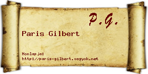 Paris Gilbert névjegykártya
